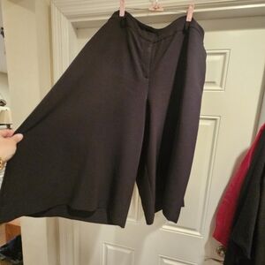 Lane Bryant Elegant Black Trouser Culottes 22
